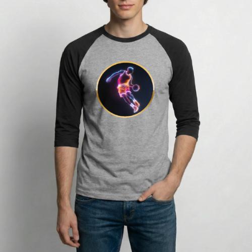 Neon Basketball Player - Unisex Baseball T-Shirt
