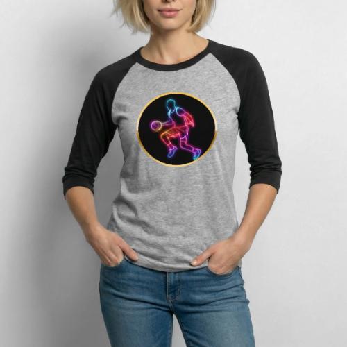 Basketball: Neon Dribble Pulse - Unisex Baseball T-Shirt