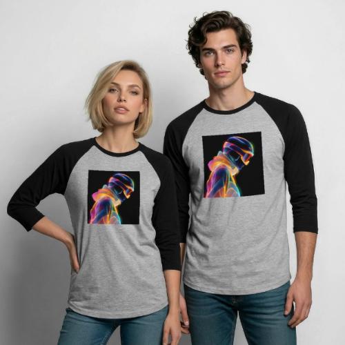 Snowboarding: Neon Gravity Ride - Unisex Baseball T-Shirt