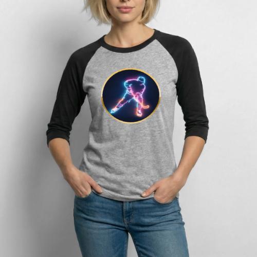 Golden Neon Hockey - Unisex Baseball T-Shirt