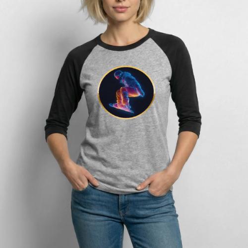 Snowboarding: Arctic Neon Leap - Unisex Baseball T-Shirt