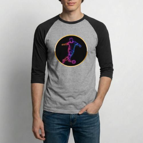 Neon Soccer Flow - Unisex Baseball T-Shirt