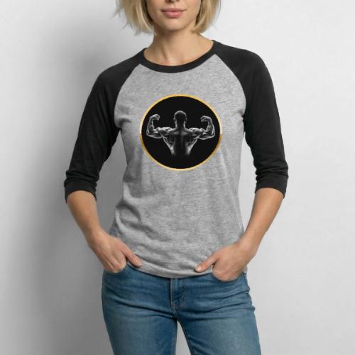 Bodybuilding: Golden Back Power - Unisex Baseball T-Shirt