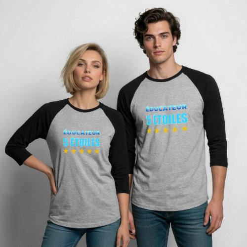 Éducateur 5 Étoiles - Unisex Baseball T-Shirt