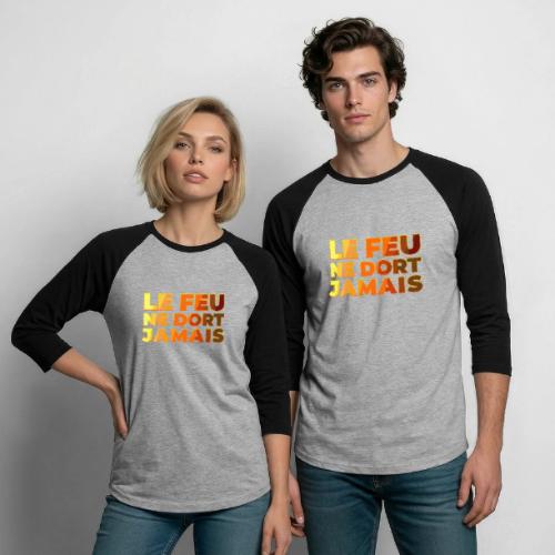 Fire never sleeps - Unisex Baseball T-Shirt