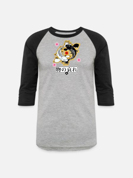 Mono no aware (物の哀れ) - Unisex Baseball T-Shirt - heather gray/black