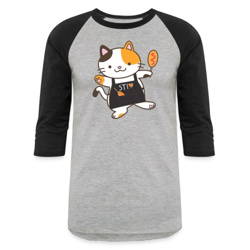 STIX Cat Mascot - Unisex Baseball T-Shirt