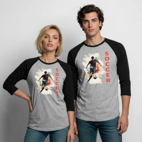 Soccer Blaze - Unisex Baseball T-Shirt