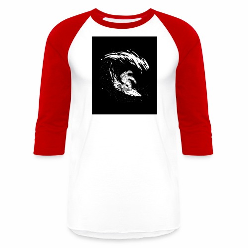 Astronaut Surf tshirt 01 HQ 01 - Unisex Baseball T-Shirt