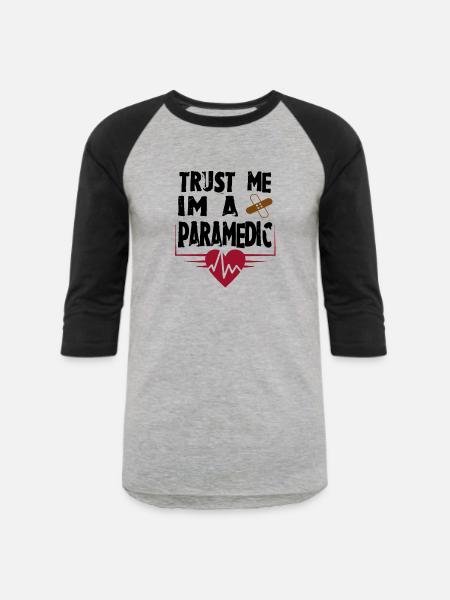 Paramedic - Unisex Baseball T-Shirt - heather gray/black
