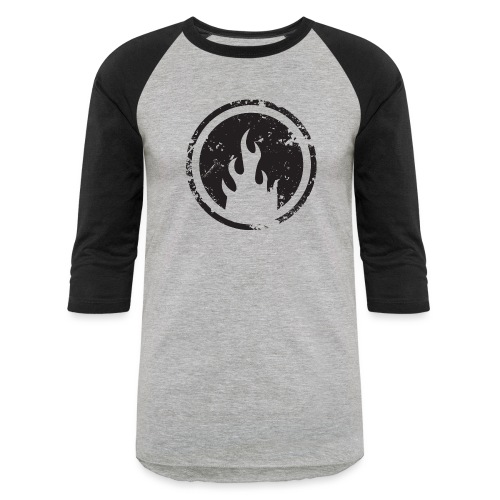 RC flame black grunge - Unisex Baseball T-Shirt