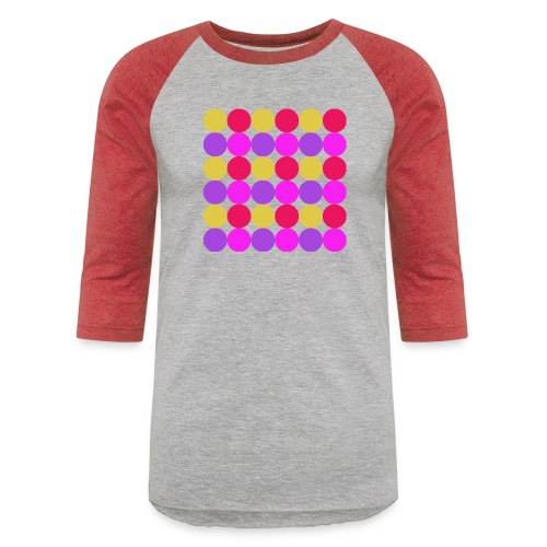 Purpley Circles - Unisex Baseball T-Shirt
