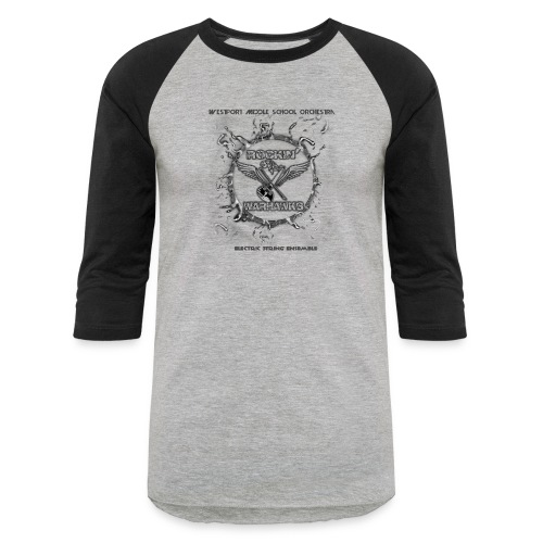 Gray Scale Electric Logo - Unisex Baseball T-Shirt