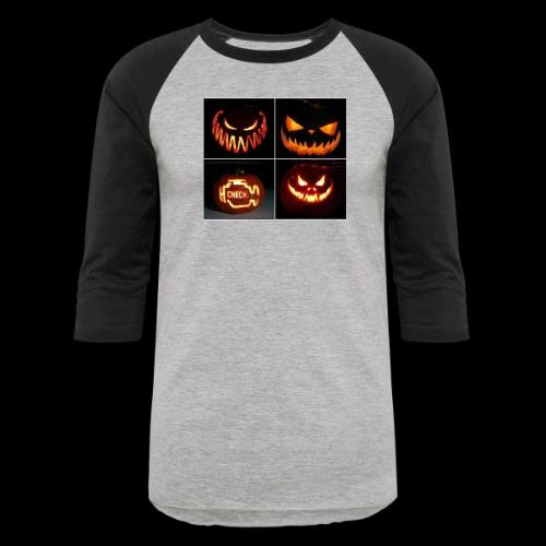 Check Engine Light Pumpkin - Unisex Baseball T-Shirt