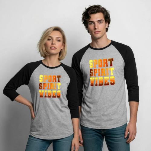 Sport Spirit Vibes Gradient - Unisex Baseball T-Shirt