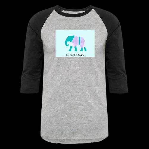 Elephant in Pajama - Unisex Baseball T-Shirt