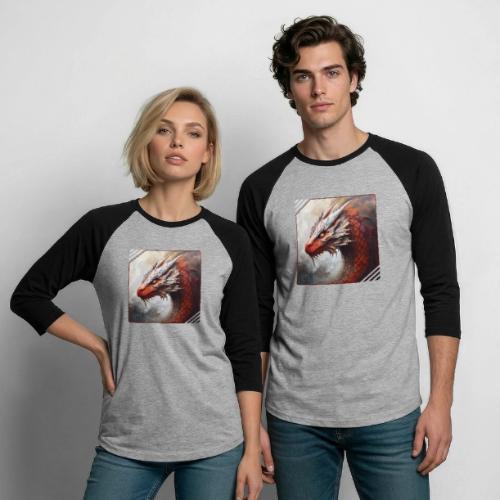 Mystic Dragon Realm - Unisex Baseball T-Shirt