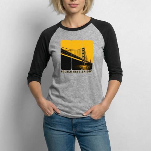 Golden Gate Bold Icon - Unisex Baseball T-Shirt