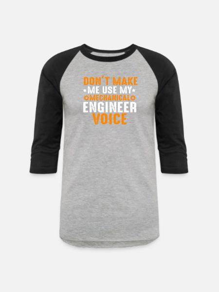 Engineer voice - Unisex Baseball T-Shirt - heather gray/black