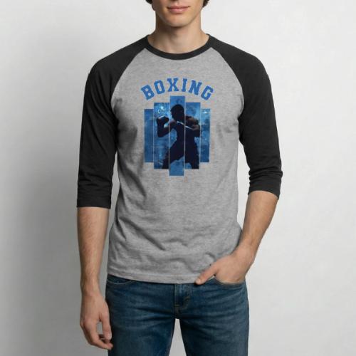Boxing Never Stops - Unisex Baseball T-Shirt