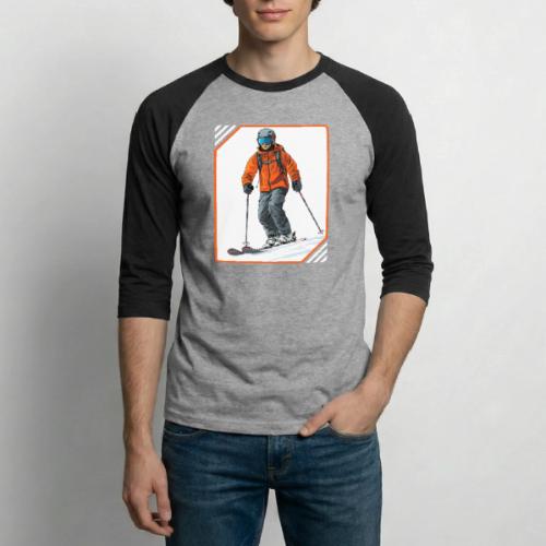 Skiing Thrill Ride - Unisex Baseball T-Shirt
