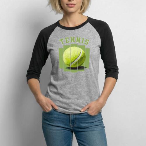 Tennis Minimal - Unisex Baseball T-Shirt