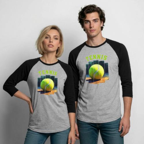 Tennis Vibes Only - Unisex Baseball T-Shirt