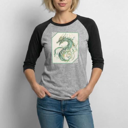 Brush of the Dragon - Unisex Baseball T-Shirt