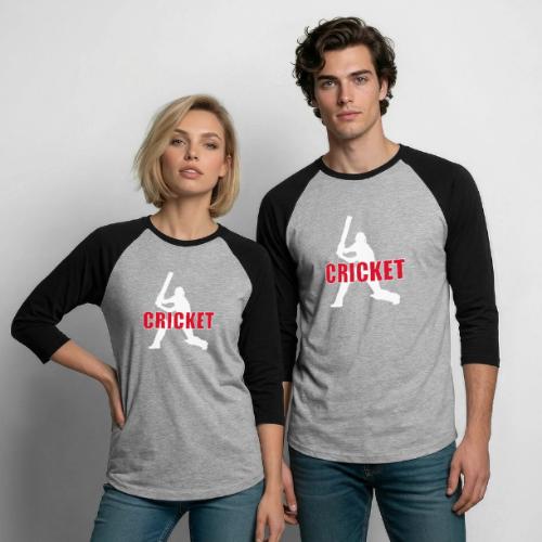 Power Play Cricket - Unisex Baseball T-Shirt