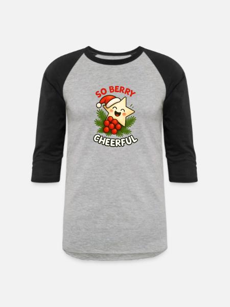 So Berry Cheerful - Unisex Baseball T-Shirt - heather gray/black