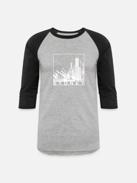 Sydney - Unisex Baseball T-Shirt - heather gray/black