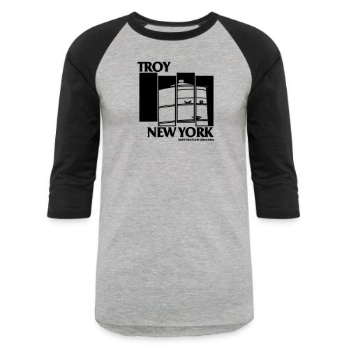 RO Troy, New York Flag Logo - Unisex Baseball T-Shirt