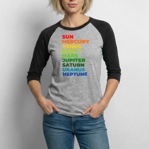 Color the solar system - Unisex Baseball T-Shirt