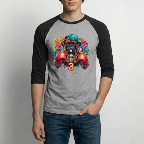 Boxer Dog Art - Unisex Baseball T-Shirt