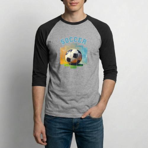 Soccer Ball Vibes - Unisex Baseball T-Shirt
