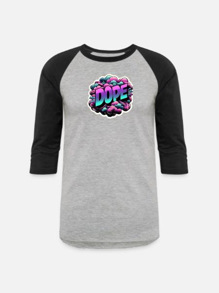 Dope Graffiti Cloud Burst - Unisex Baseball T-Shirt - heather gray/black