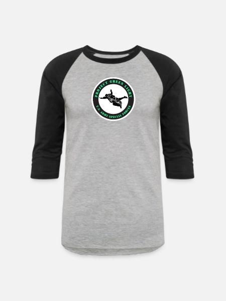 Project Green Light - Unisex Baseball T-Shirt - heather gray/black