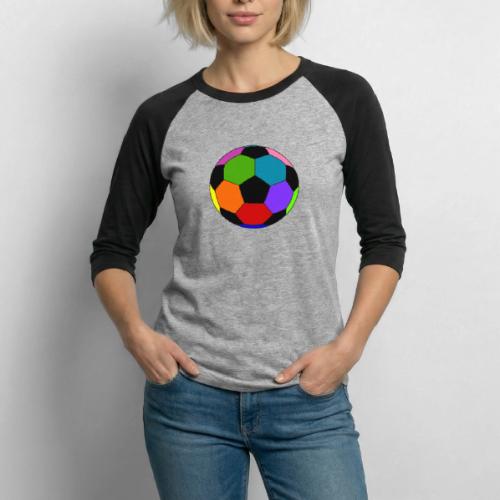Multi-colored soccer ball - Unisex Baseball T-Shirt