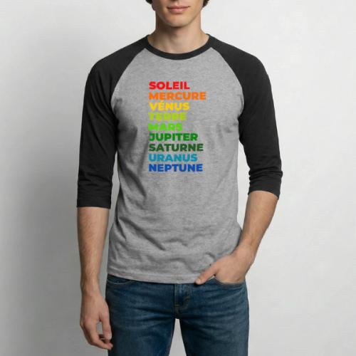 Solar System in Color - Unisex Baseball T-Shirt