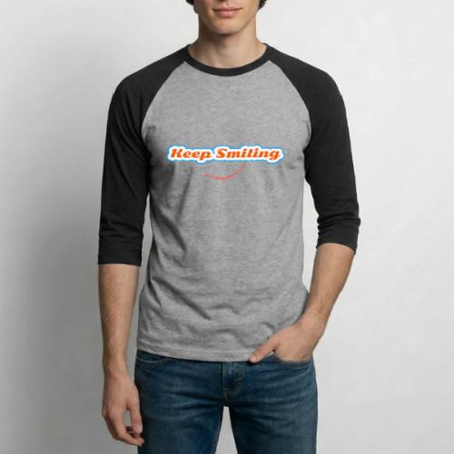 Keep Smiling Positive Vibes Graphic - Unisex Baseball T-Shirt
