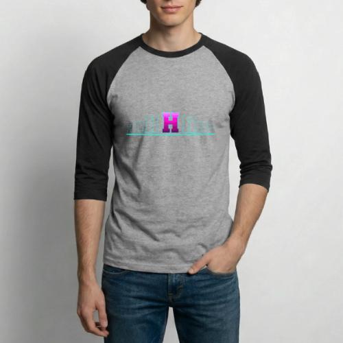 Letter H – Capital Varsity Alphabet Monogram - Unisex Baseball T-Shirt