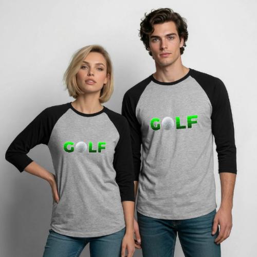 Golf Precision Wordmark - Unisex Baseball T-Shirt