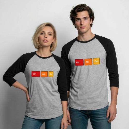 CTRL + ALT + DEL - Unisex Baseball T-Shirt