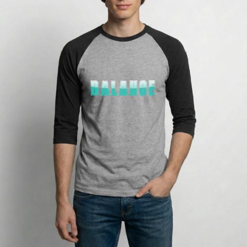 BALANCE Calm Teal Minimal Word Art Design - Unisex Baseball T-Shirt