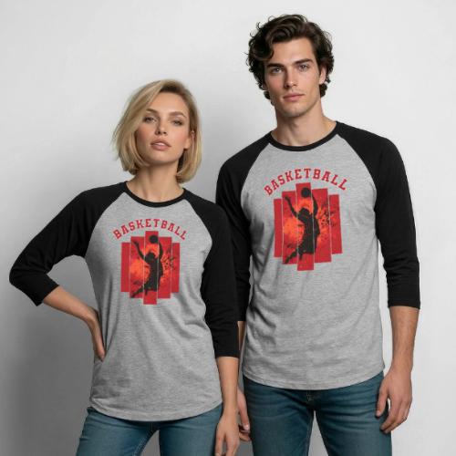 Basketball Mode On - Unisex Baseball T-Shirt