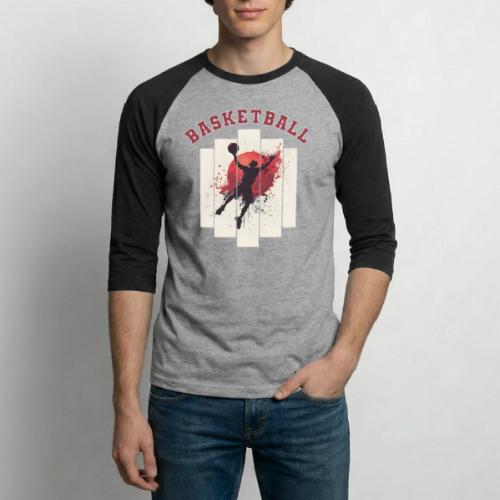 Basketball Energy - Unisex Baseball T-Shirt