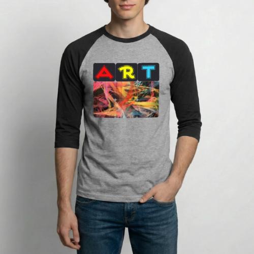 Chaotic Threads of Art - Unisex Baseball T-Shirt