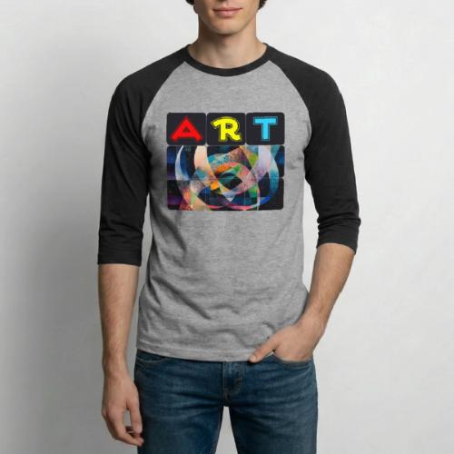Art of Stripes and Shades - Unisex Baseball T-Shirt