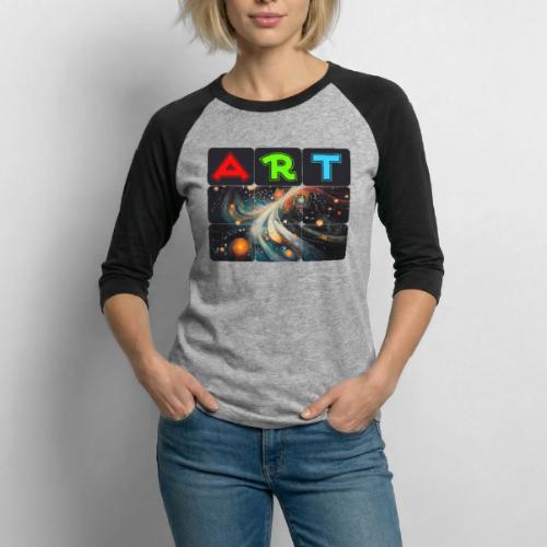 Swirls of Colorful Art - Unisex Baseball T-Shirt