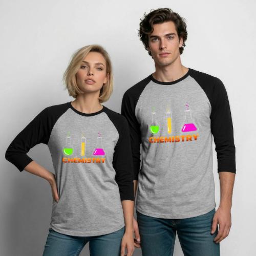 Chemistry: Elements in Motion - Unisex Baseball T-Shirt